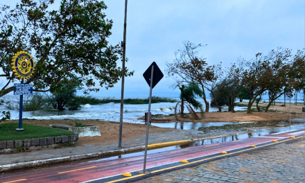 COMO AMANHECEU A LAGOA DOS PATOS E O ARROIO SÃO LOURENÇO NESTE SÁBADO