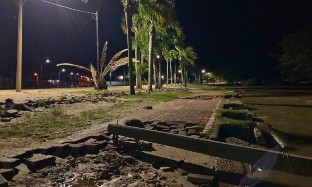 NÍVEL DA LAGOA DOS PATOS VOLTOU A BAIXAR CONSIDERAVELMENTE EM SÃO LOURENÇO DO SUL, AO LONGO DA MADRUGADA, 28