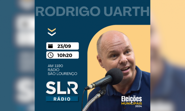 ELEIÇÕES 2024: O SLR RÁDIO RECEBE O CANDIDATO RODRIGO UARTH