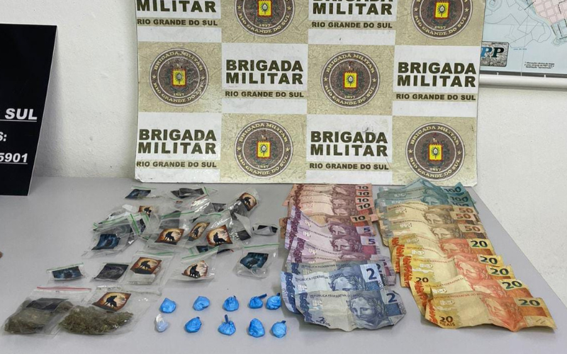 BRIGADA MILITAR PRENDE INDIVÍDUO POR TRÁFICO DE DROGAS, NA NOVA ESPERANÇA