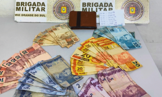 BRIGADA RECUPERA DINHEIRO ROUBADO DE PADARIA NESTA SEXTA-FEIRA