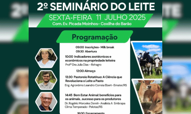 2º SEMINÁRIO DO LEITE DA COOPAR/POMERANO, NESTA SEXTA, 11
