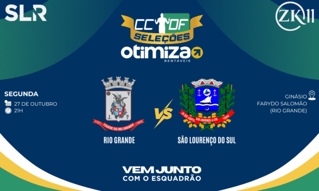 TEM SEQUÊNCIA AS EMOÇÕES NA CCDF SELEÇÕES: RIO GRANDE E SÃO LOURENÇO MEDEM FORÇAS NO FARYDO SALOMÃO