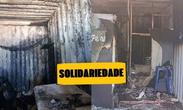 INCÊNDIO GERA PERDAS TOTAIS NO PÉ NA AREIA E MOBILIZA CAMPANHA SOLIDÁRIA