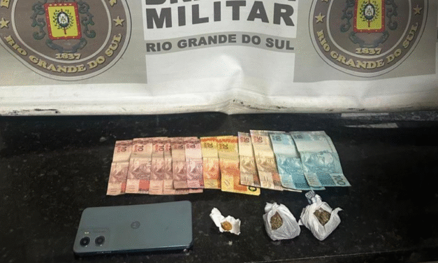 AÇÃO DA BRIGADA MILITAR RESULTA EM PRISÃO POR TRÁFICO NO BAIRRO LOMBA