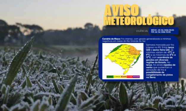 DEFESA CIVIL MUNICIPAL ALERTA PARA ONDA DE FRIO INTENSO