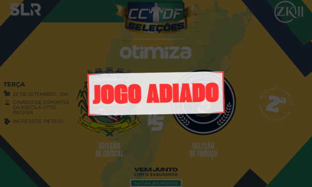 JOGO ADIADO: CRISTAL VS TURUÇU NÃO ACONTECE NESTA TERÇA